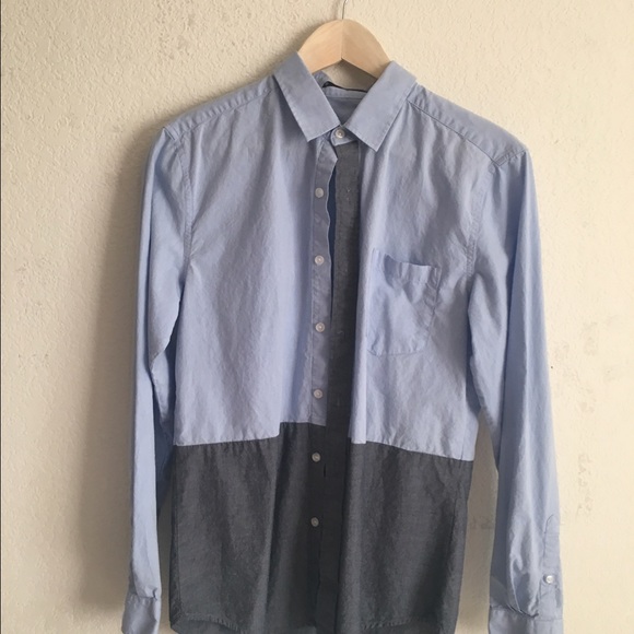 Blue/Gray button up shirt