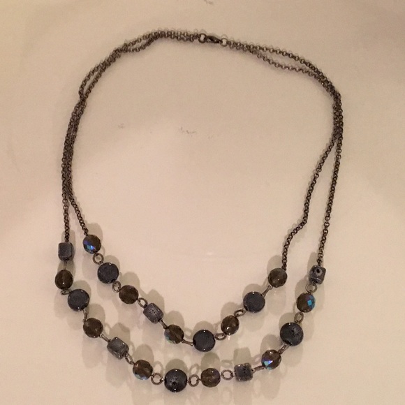 multi-colored dual strand necklace - Picture 2 of 3