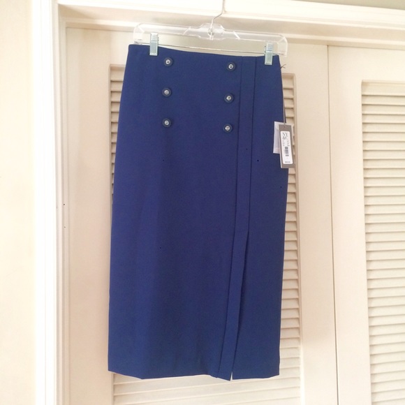 New York & Company Eva Mendes Blue pencil skirt