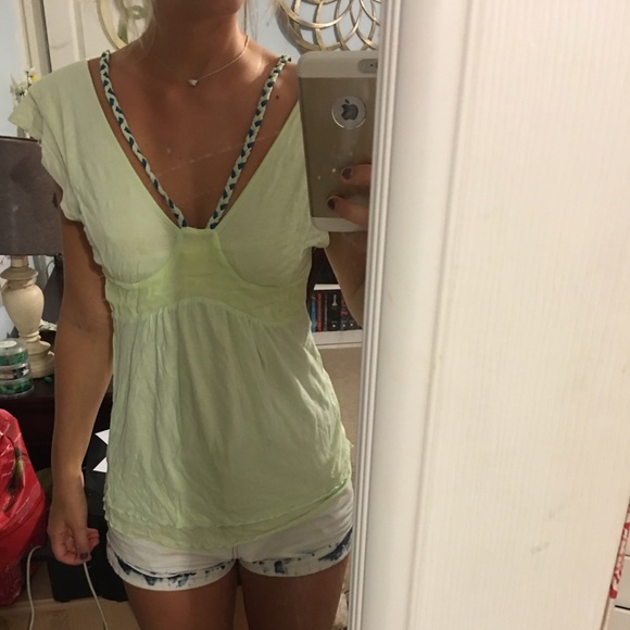 Light green top