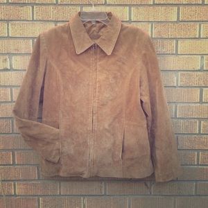 🍁🍂Tan Leather Jacket - Great for Fall! 🍁🍂