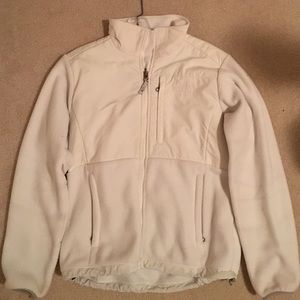 Women's white, North Face Denali jacket