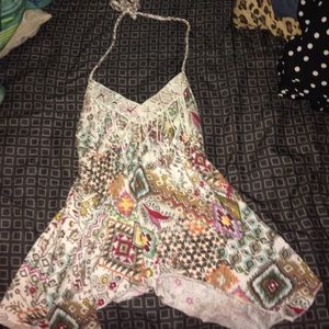 Cute fringe Aztec halter top