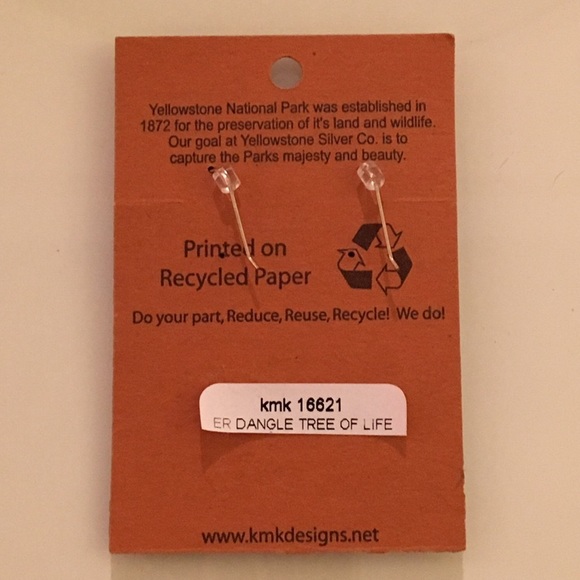 silver tree of life earrings - Picture 2 of 2