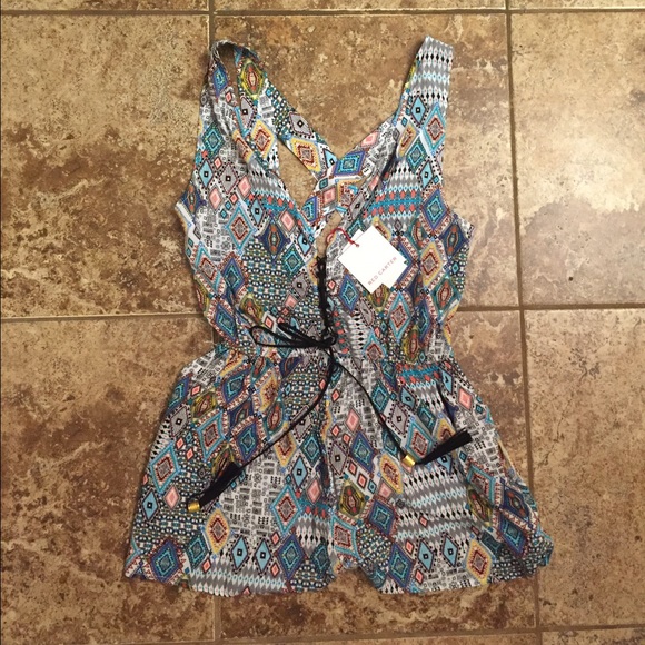 Red Carter Romper