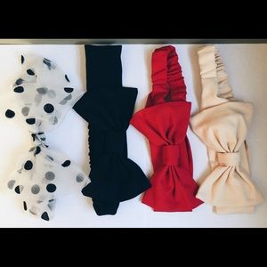 Set of 4 Bowknot Ribbon Hair Band Headbands