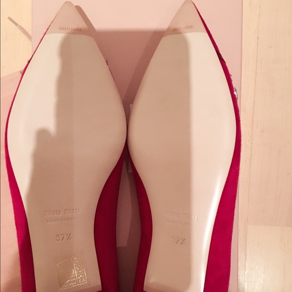 Miu Miu Crystal-Embellished Flats, BNIB EUR37.5 - Picture 2 of 4