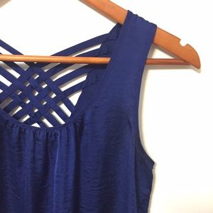 Kenar Lattice Back Sleeveless Blouse