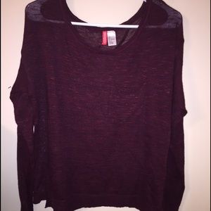 oversized maroon sweater