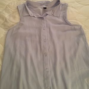 Size 2 sleeveless high low blouse