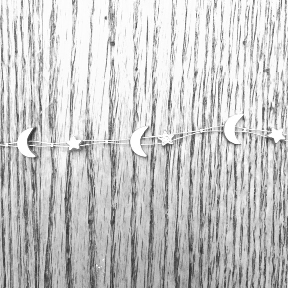 Stars and moons stainless steel bracelet