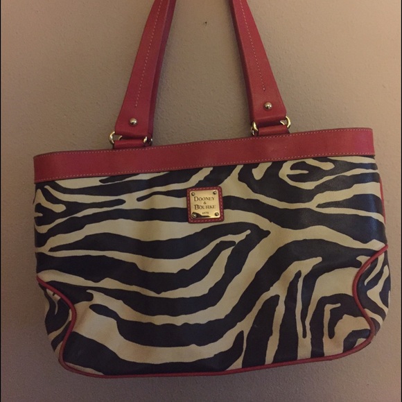 Dooney & Bourke Handbags - Dooney and Bourke cream, red, and black purse.