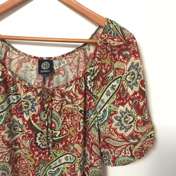 Bobeau Paisley Blouse