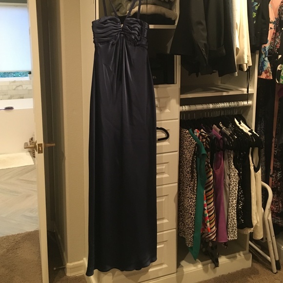 Navy Blue formal dress- super flattering
