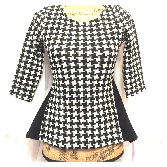 Houndstooth Blouse