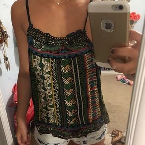 Tribal print top