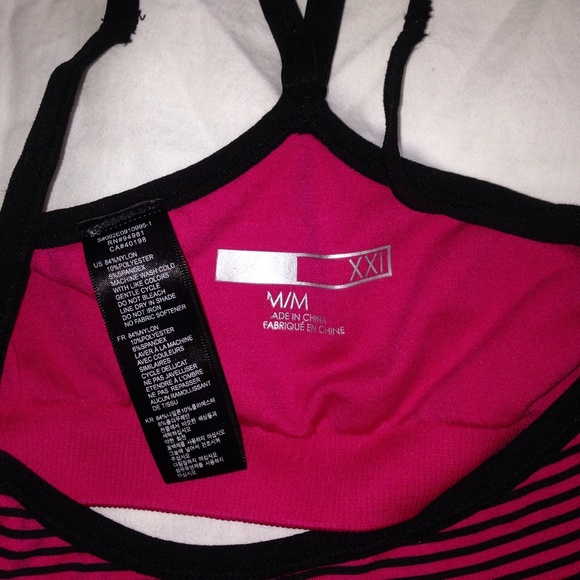NWT Forever 21 Striped Racerback Bra - Picture 3 of 3