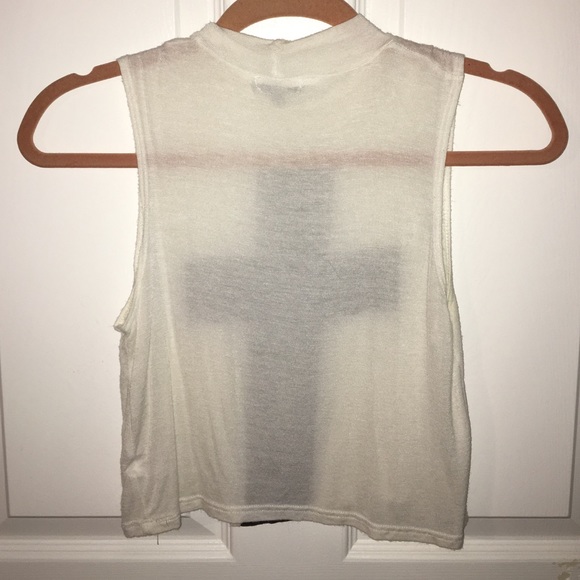 Charlotte Russe Cross, High/Turtle-Neck Crop Top - Picture 3 of 3