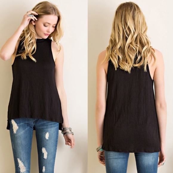 The Marlie Black Ribbed Top