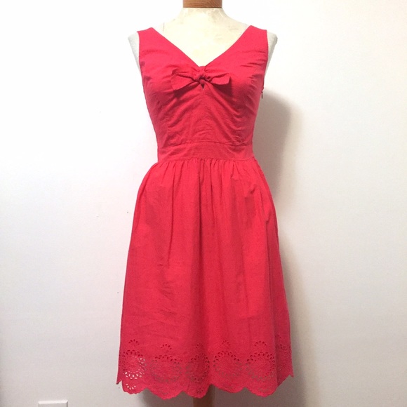 Jessica Simpson Dresses & Skirts - Hot Hot Pink Eyelet Trim Dress