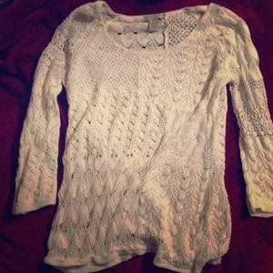 Crotchet white Lucky Brand sweater