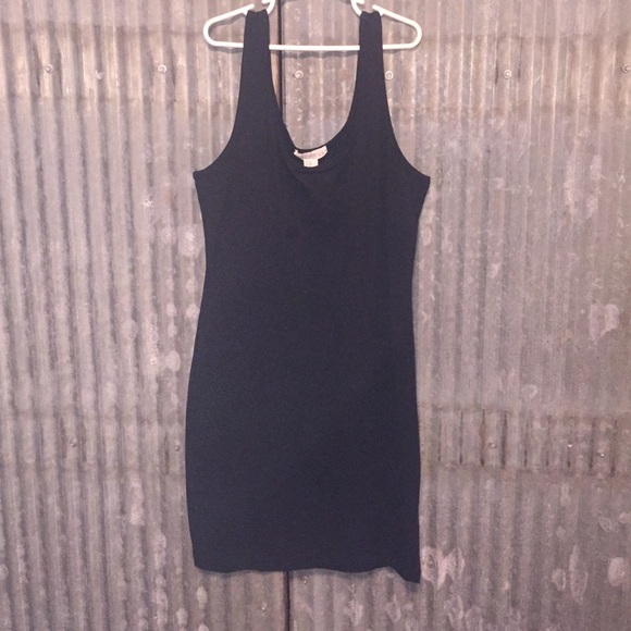black fitted dress