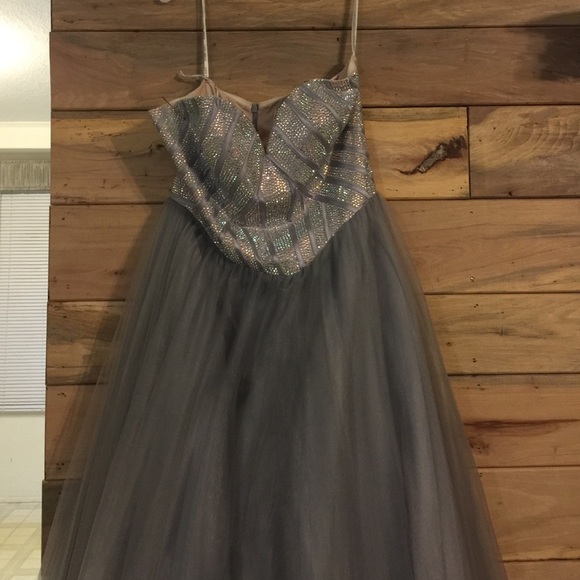 Silver ball gown