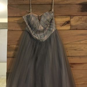 Silver ball gown