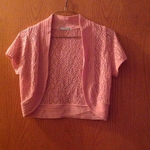 Dusty rose crop sweater