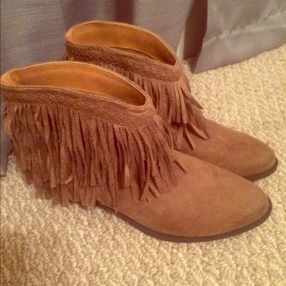 Rarely worn fringe booties