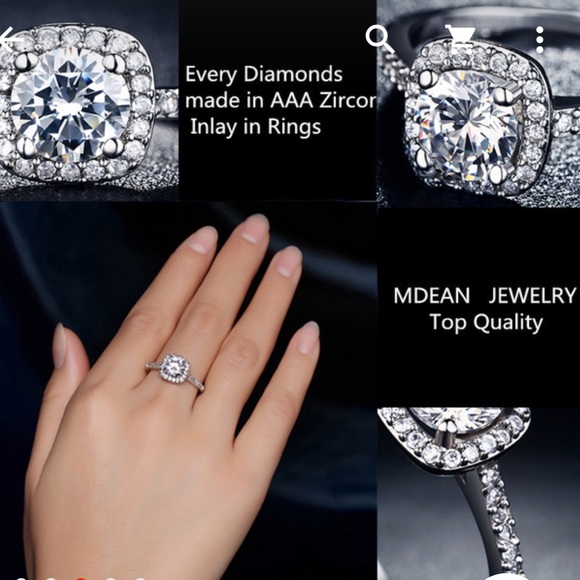 3.0CT Stunning Princess Cut White AAA Crystal Ring - Picture 4 of 8