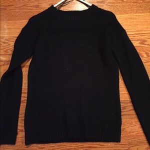 Black Ribbed Sweater