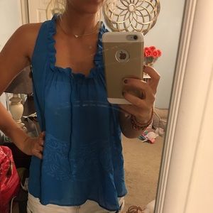 Blue boutique top