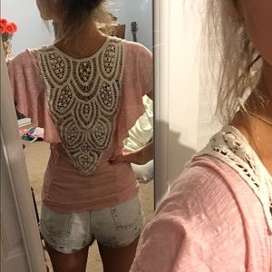 Top with pretty lace back