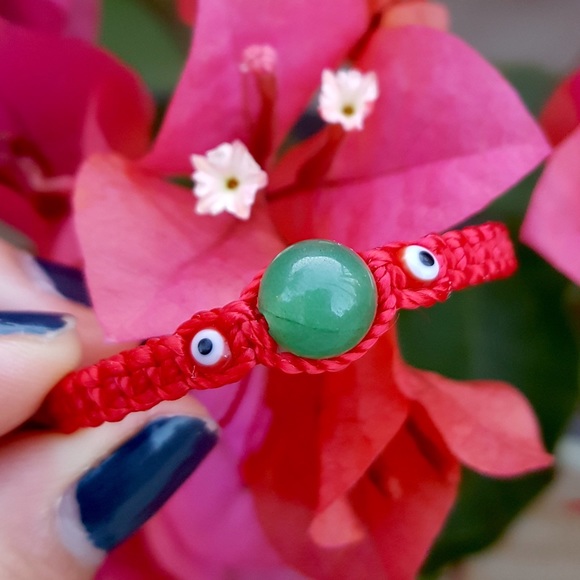 2 for $9 ⇨Kids Jade + Evil Eye Protection Bracelet - Picture 2 of 4