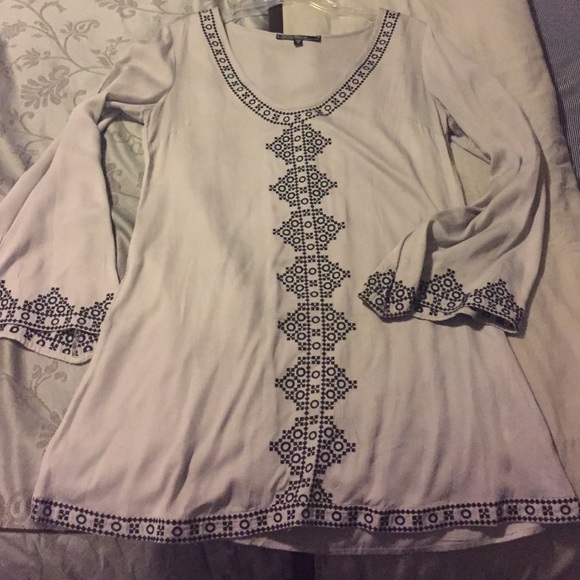 Grey Embroidered Tunic/Dress