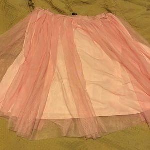 Pink sheer skirt