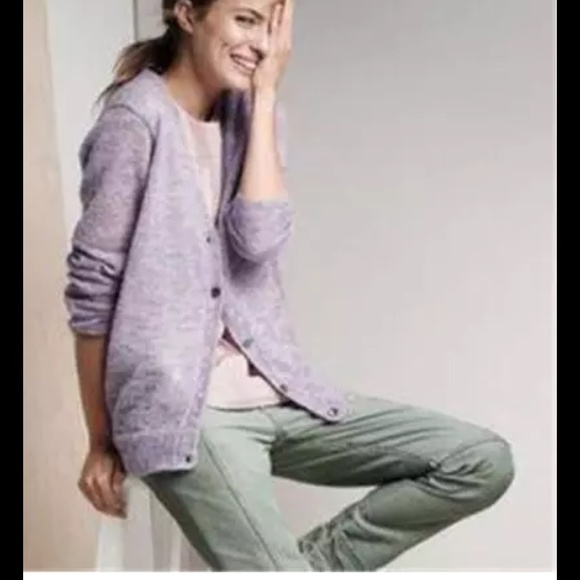 purple mohair cardigan