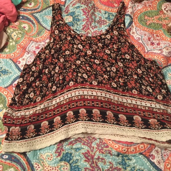 Aztec print crop top