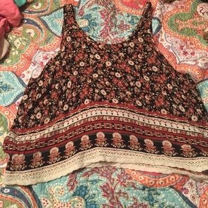 Aztec print crop top