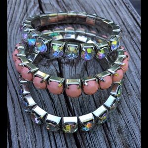 Set of 3 bling bracelets