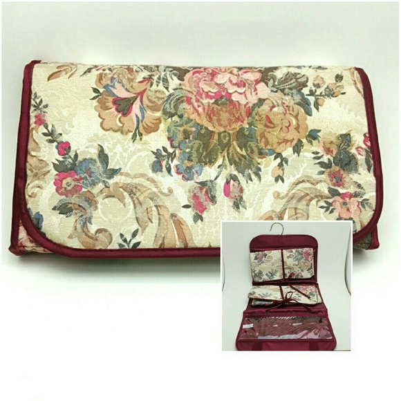 Vintage Handbags - VINTAGE Floral Jewlery Bag