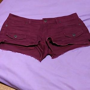 Burgundy aeropostale shorts.