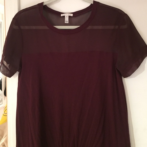 Leith Burgandy Tee