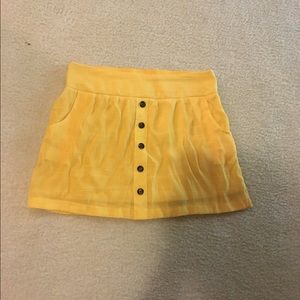 Yellow button up skirt!
