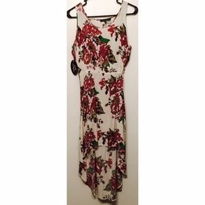 High/low floral maxi dress