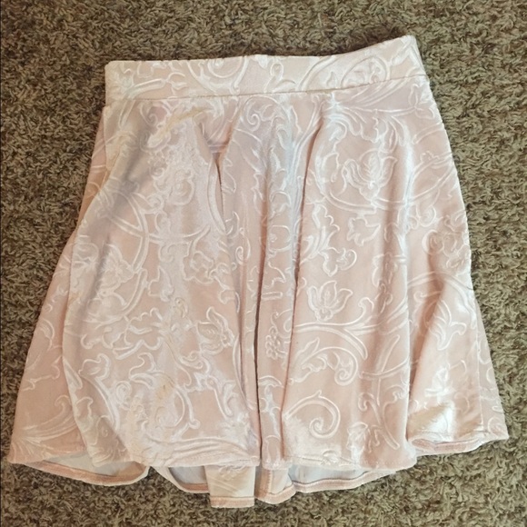 Vintage inspired white/cream velvet skirt