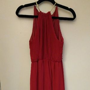 Dark maroon chiffon dress