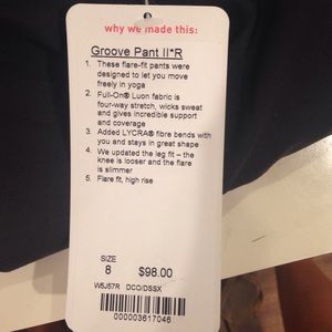 Lulu lemon groove pants and tank top