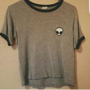 Brandy melville alien ringer tee